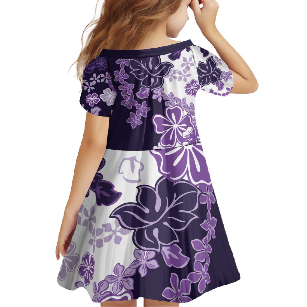 Purple Hibiscus Plumeria Floral Family Matching Mermaid Dress and Hawaiian Shirt LT01 - Polynesian Pride
