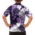Purple Hibiscus Plumeria Floral Family Matching Short Sleeve Bodycon Dress and Hawaiian Shirt - Polynesian Pride