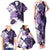 Purple Hibiscus Plumeria Floral Family Matching Tank Maxi Dress and Hawaiian Shirt - Polynesian Pride