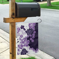 Purple Hibiscus Plumeria Floral Garden Flag - Polynesian Pride