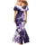 Purple Hibiscus Plumeria Floral Mermaid Dress - Polynesian Pride