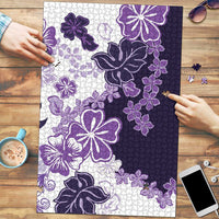 Purple Hibiscus Plumeria Floral Puzzle LT01
