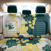 Yelow Teal Hibiscus Plumeria Floral Back Car Seat Cover - Polynesian Pride