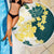 Yelow Teal Hibiscus Plumeria Floral Beach Blanket - Polynesian Pride