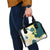 Yelow Teal Hibiscus Plumeria Floral Shoulder Handbag - Polynesian Pride