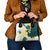 Yelow Teal Hibiscus Plumeria Floral Shoulder Handbag - Polynesian Pride