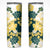 Yelow Teal Hibiscus Plumeria Floral Skinny Tumbler - Polynesian Pride
