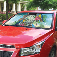 It's 5 o'clock Somewhere Auto Sun Shade Hawaiian Tropical Parrots - Polynesian Pride