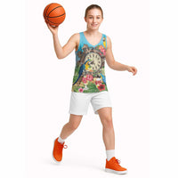 Personalized It's 5 o'clock Somewhere Basketball Jersey Hawaiian Tropical Parrots - Polynesian Pride