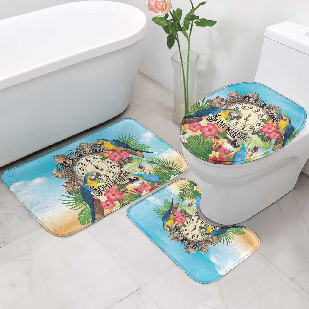 It's 5 o'clock Somewhere Bathroom Set Hawaiian Tropical Parrots - Polynesian Pride
