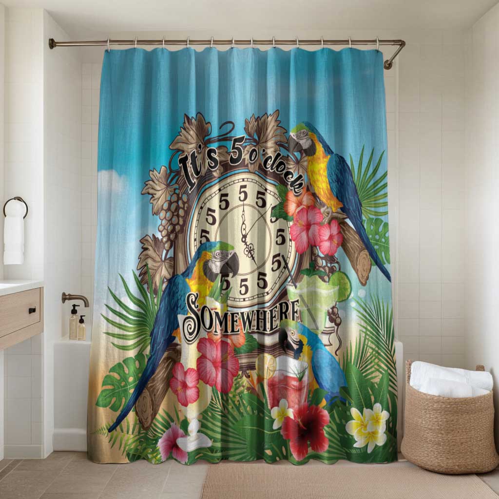 It's 5 o'clock Somewhere Bathroom Set Hawaiian Tropical Parrots - Polynesian Pride
