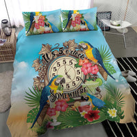 It's 5 o'clock Somewhere Bedding Set Hawaiian Tropical Parrots - Polynesian Pride