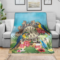 It's 5 o'clock Somewhere Blanket Hawaiian Tropical Parrots - Polynesian Pride