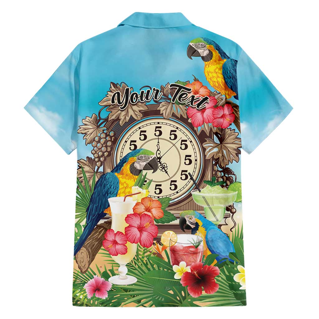 Personalized It's 5 o'clock Somewhere Hawaiian Shirt Hawaiian Tropical Parrots - Polynesian Pride