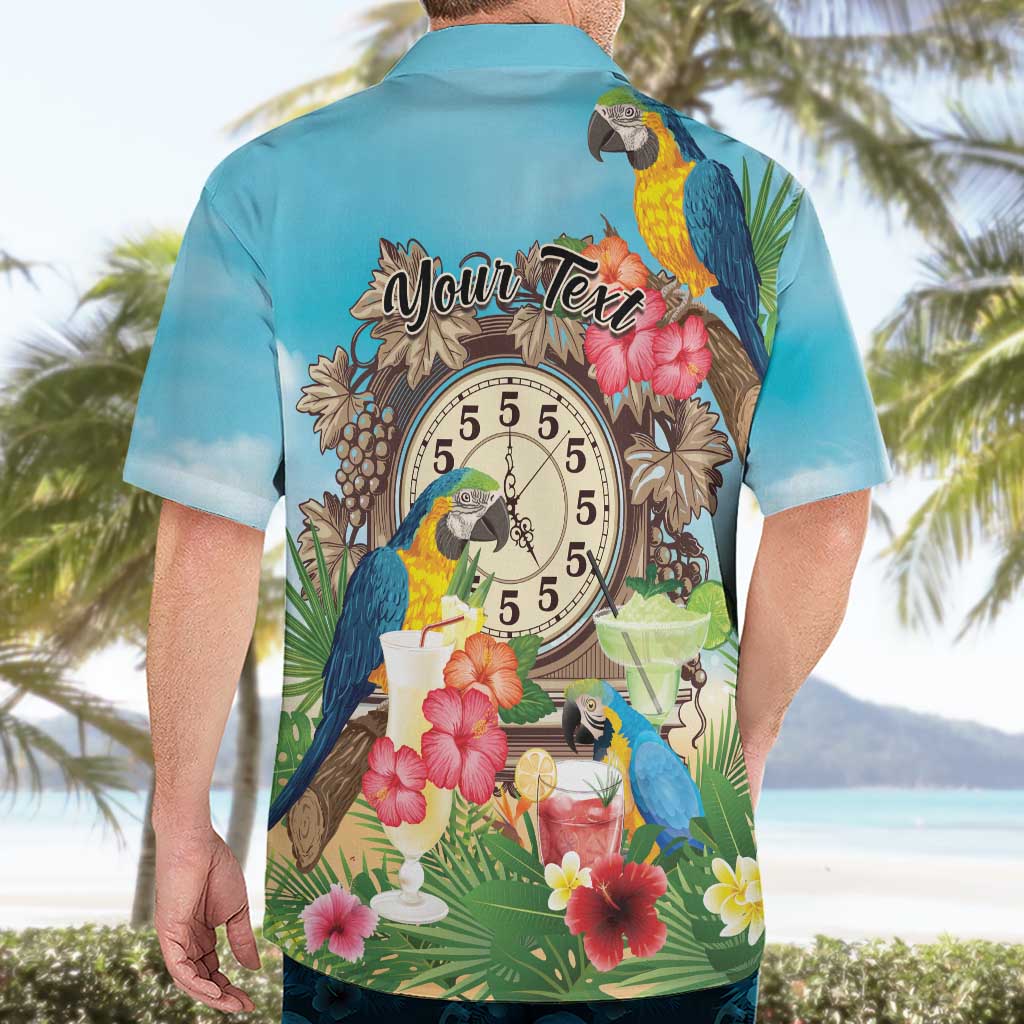 Personalized It's 5 o'clock Somewhere Hawaiian Shirt Hawaiian Tropical Parrots - Polynesian Pride