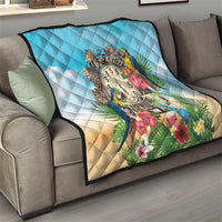 It's 5 o'clock Somewhere Quilt Hawaiian Tropical Parrots - Polynesian Pride