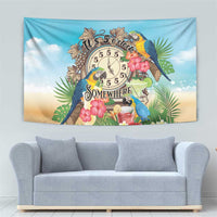 It's 5 o'clock Somewhere Tapestry Hawaiian Tropical Parrots - Polynesian Pride
