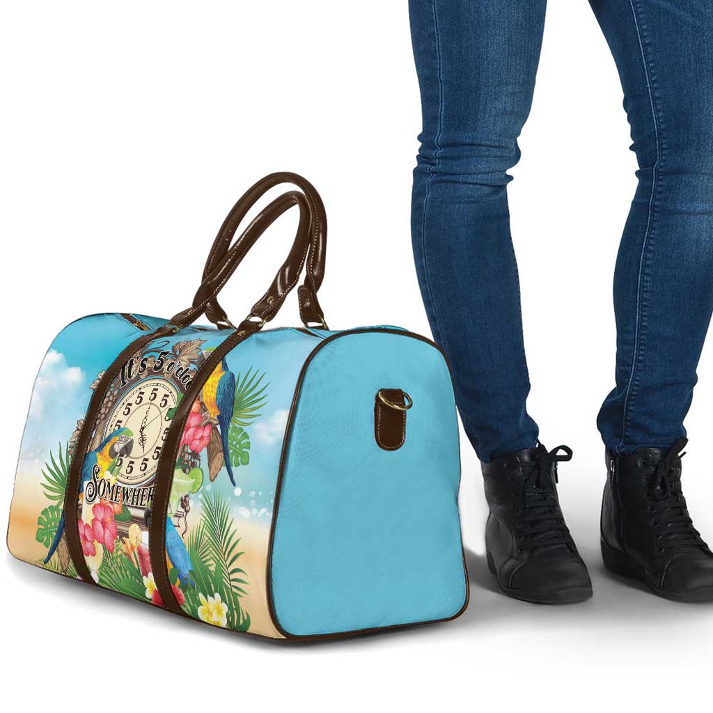 It's 5 o'clock Somewhere Travel Bag Hawaiian Tropical Parrots - Polynesian Pride