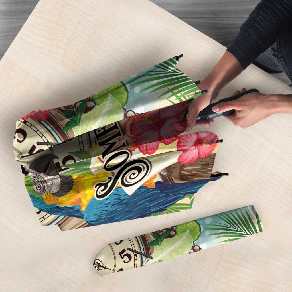 It's 5 o'clock Somewhere Umbrella Hawaiian Tropical Parrots - Polynesian Pride