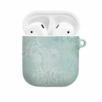 Polynesian Tiare Monstera Seafoam Green AirPods Case Liquid Style - Polynesian Pride