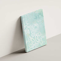 Polynesian Tiare Monstera Seafoam Green Canvas Wall Art Liquid Style - Polynesian Pride