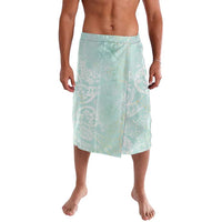 Polynesian Tiare Monstera Seafoam Green Lavalava Liquid Style - Polynesian Pride