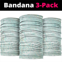 Polynesian Tiare Monstera Seafoam Green Neck Gaiter Liquid Style - Polynesian Pride