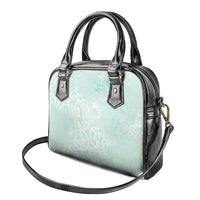 Polynesian Tiare Monstera Seafoam Green Shoulder Handbag Liquid Style - Polynesian Pride