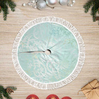 Polynesian Tiare Monstera Seafoam Green Tree Skirt Liquid Style - Polynesian Pride