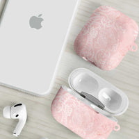 Polynesian Tiare Monstera Soft Pink AirPods Case Liquid Style - Polynesian Pride