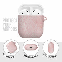 Polynesian Tiare Monstera Soft Pink AirPods Case Liquid Style - Polynesian Pride