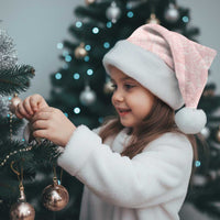 Polynesian Tiare Monstera Soft Pink Christmas Santa Hat Liquid Style - Polynesian Pride