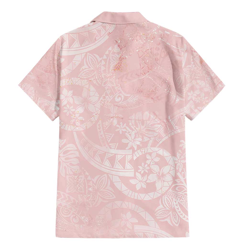 Polynesian Tiare Monstera Soft Pink Family Matching Mermaid Dress and Hawaiian Shirt Liquid Style LT01 - Polynesian Pride