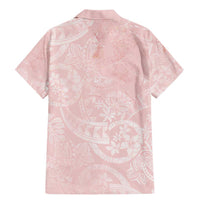 Polynesian Tiare Monstera Soft Pink Family Matching Mermaid Dress and Hawaiian Shirt Liquid Style LT01 - Polynesian Pride