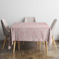 Polynesian Tiare Monstera Soft Pink Tablecloth Liquid Style - Polynesian Pride