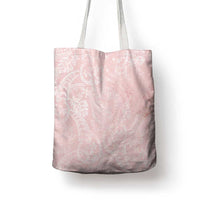 Polynesian Tiare Monstera Soft Pink Tote Bag Liquid Style - Polynesian Pride