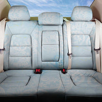 Polynesian Tiare Monstera Baby Blue Back Car Seat Cover Liquid Style - Polynesian Pride