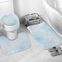 Polynesian Tiare Monstera Baby Blue Bathroom Set Liquid Style - Polynesian Pride
