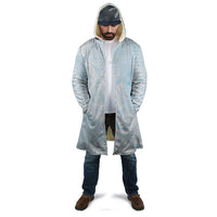 Polynesian Tiare Monstera Baby Blue Cloak Liquid Style - Polynesian Pride