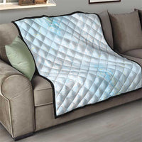 Polynesian Tiare Monstera Baby Blue Quilt Liquid Style - Polynesian Pride