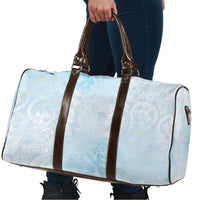 Polynesian Tiare Monstera Baby Blue Travel Bag Liquid Style - Polynesian Pride