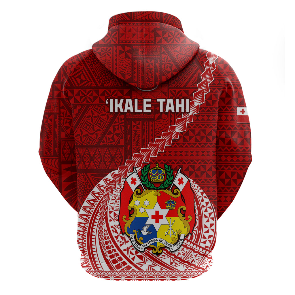 Tonga Rugby Hoodie Tongan Ngatu Pattern White Version LT01 - Polynesian Pride