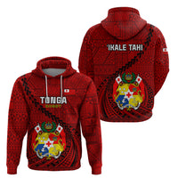 Tonga Rugby Hoodie Tongan Ngatu Pattern Black Version LT01 - Polynesian Pride