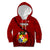 Tonga Rugby Kid Hoodie Tongan Ngatu Pattern Black Version LT01 Hoodie Red - Polynesian Pride