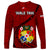 Tonga Rugby Long Sleeve Shirt Tongan Ngatu Pattern Black Version LT01 - Polynesian Pride