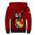 Custom Tonga Rugby Sherpa Hoodie Tongan Ngatu Pattern Black Version LT01 - Polynesian Pride