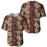 Hawaii Hibiscus Baseball Jersey Retro Style - Polynesian Pride