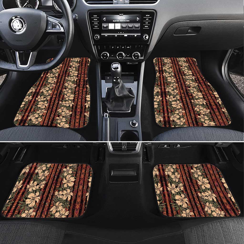 Hawaii Hibiscus Car Mats Retro Style - Polynesian Pride