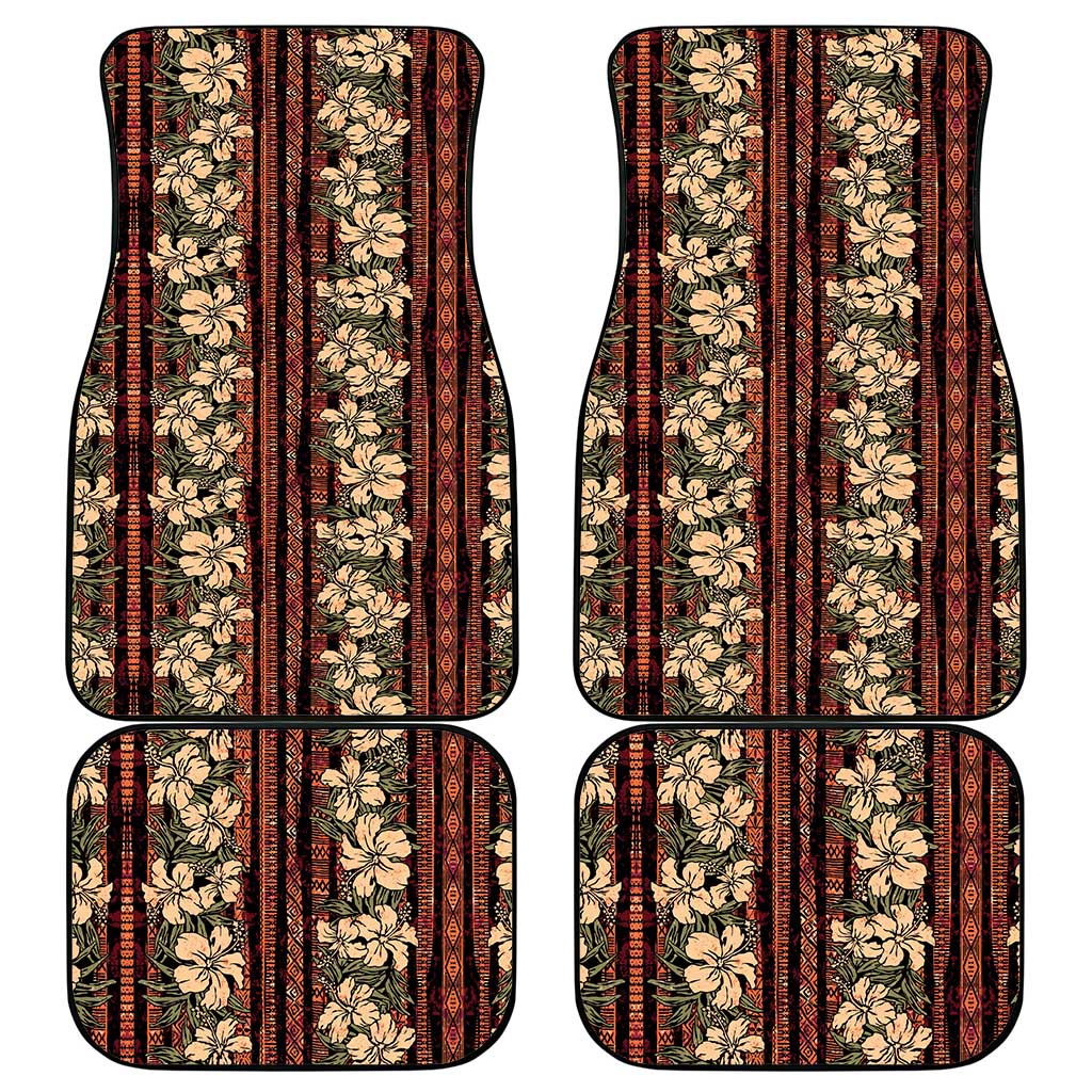 Hawaii Hibiscus Car Mats Retro Style - Polynesian Pride