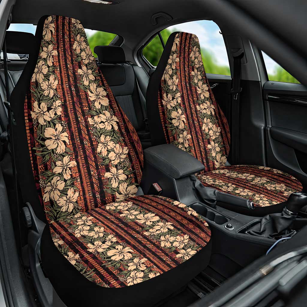 Hawaii Hibiscus Car Seat Cover Retro Style - Polynesian Pride